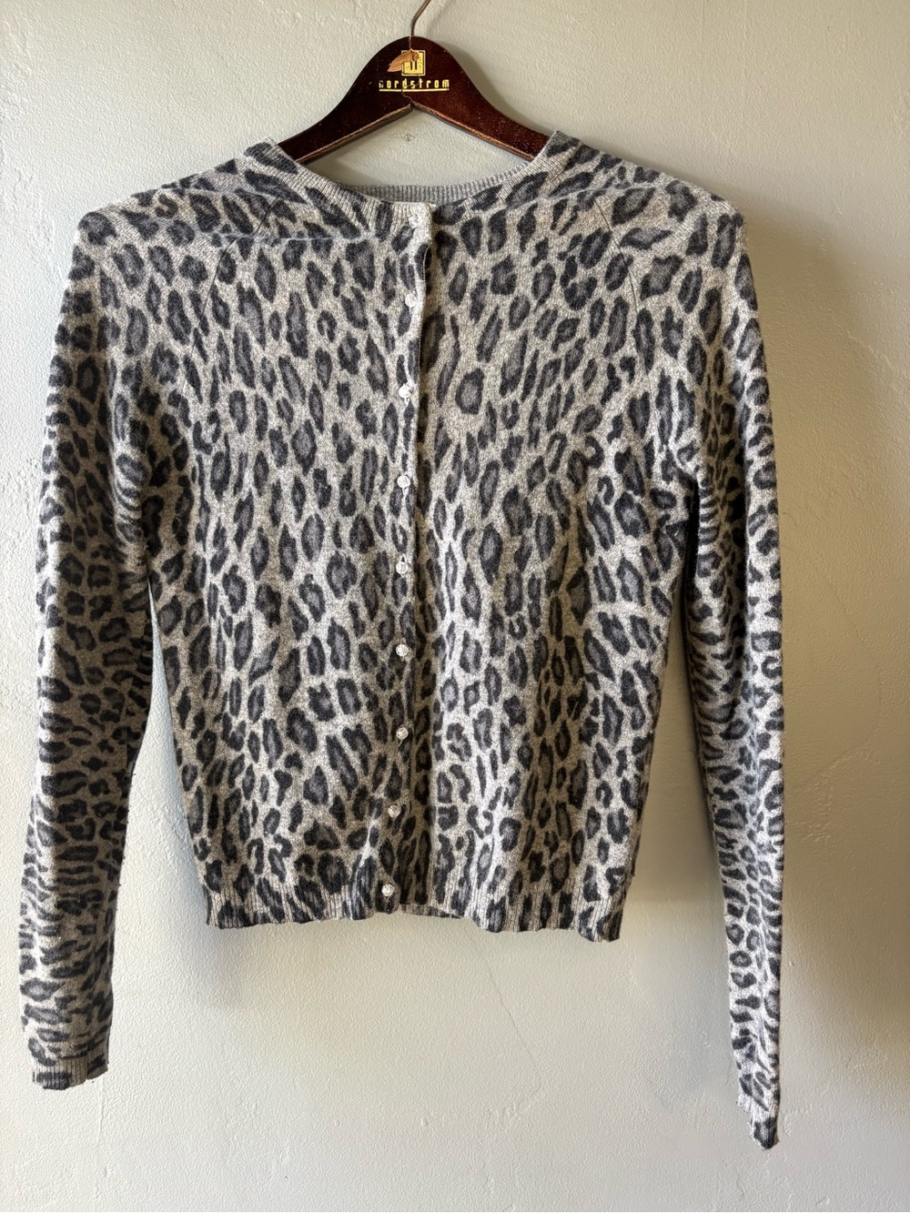 Jones New York Sport Leopard Print Cardigan Sweater - Size S